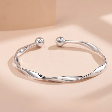 Retro 925 Sterling Silver Blue Crystal Bracelets