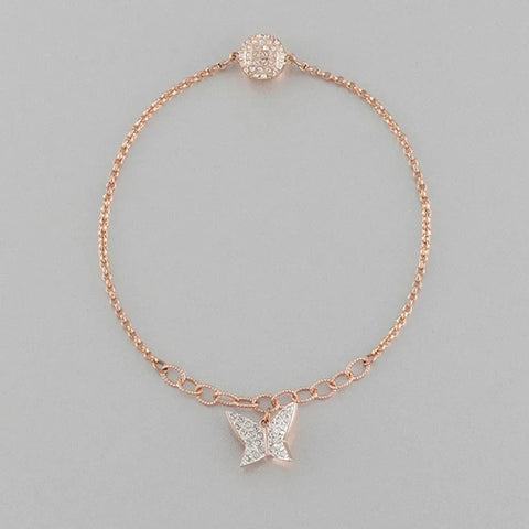 Original 2025 New Trend Fine Jewelry Set Charm Pink Butterfly Crystal Fashion Necklace Bracelet Earrings for Women's Party Gifts