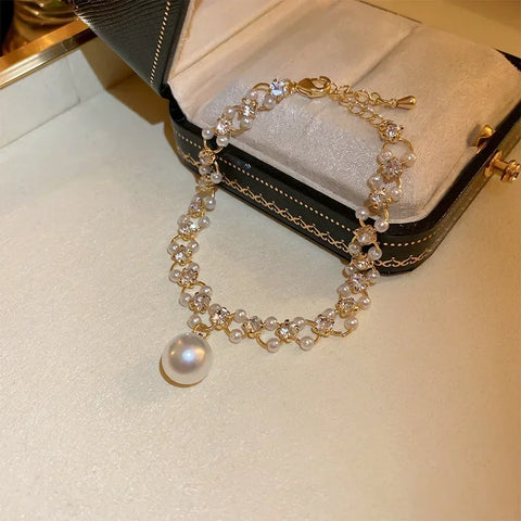Imitation Pearl Stretchable Bracelet