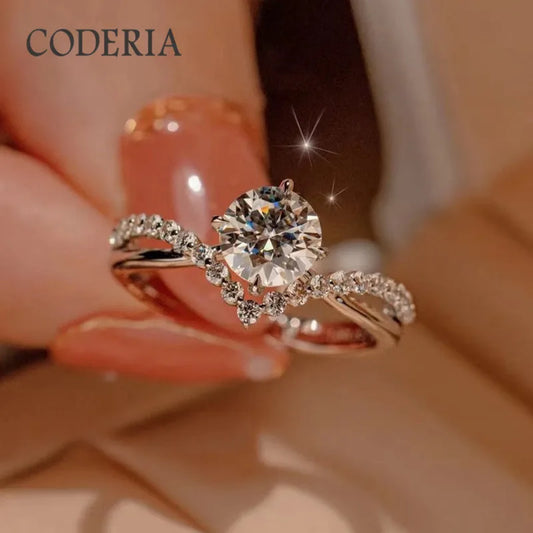 Pass Diamond Test D Color 1 Carat Moissanite Wedding Ring