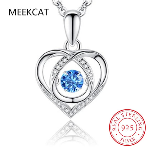 0.5 CT Moissanite Love Heart Shape Pendant Necklace 925 Sterling Silver Charm for Women Fine Jewelry Party Wedding Accessory