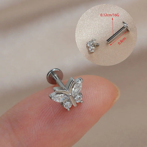 1PC Titanium Stainless Steel Earrings