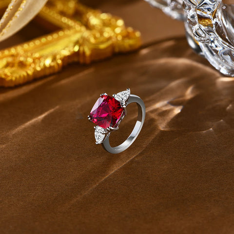 ATTAGEMS 2024 Cushion Cut 10*10mm 925 Sterling Silver