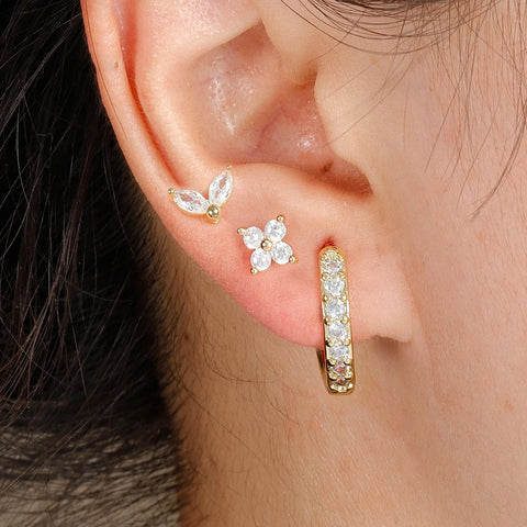 3PCS Stainless Steel Earrings