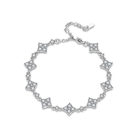 RAPRGOLD Moissanite Four Leaf Clover Bracelets