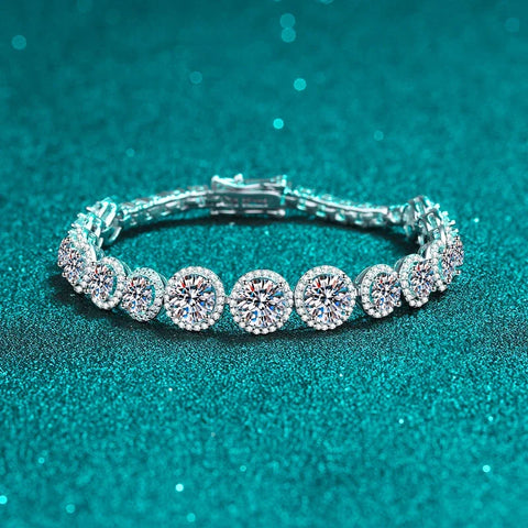 NeeTim D Color Moissanite Tennis Bracelet