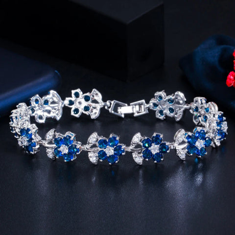 ThreeGraces Beautiful Light Blue Cubic Zirconia