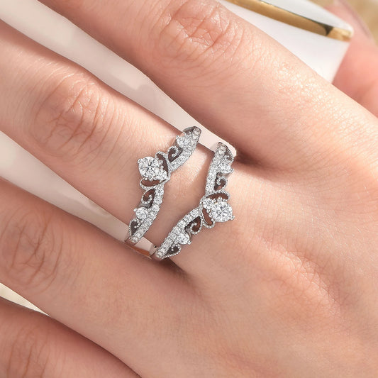 925 Sterling Silver Vintage Crown Ring
