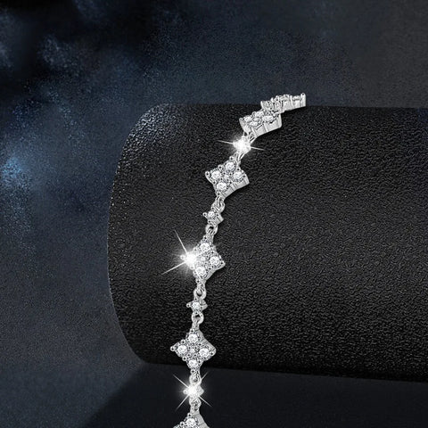 RAPRGOLD Moissanite Four Leaf Clover Bracelets