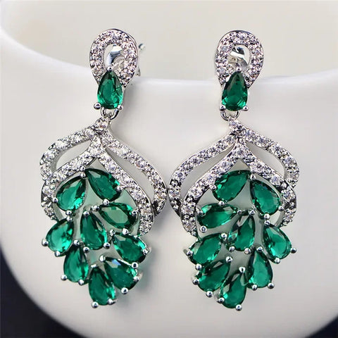 Vintage Drop Earrings For Women 925 Sterling Elegant  Earrings