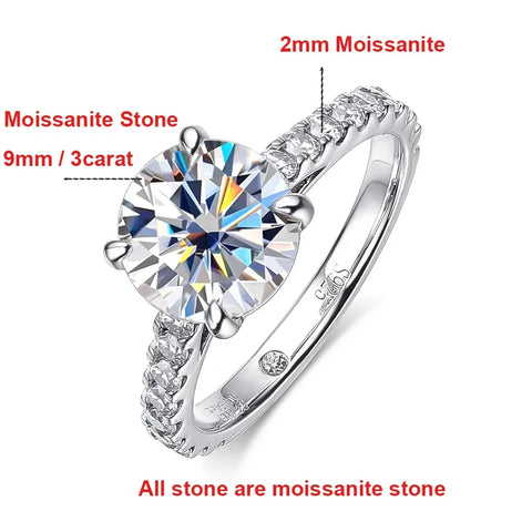 Full Moissanite Bridal Rings Set