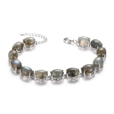 Natural Amethyst Labradorite Turquoise Bracelet