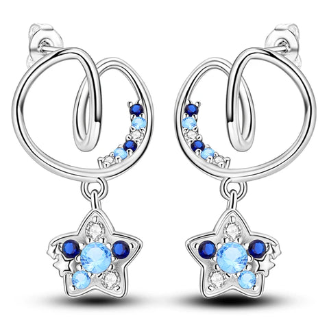Women's 925 Sterling Silver Snowflake  Earrings