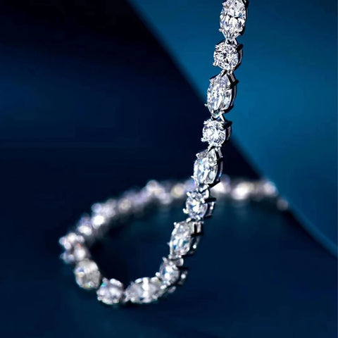 Wong Rain Round Marquise Cut Simulated Moissanite