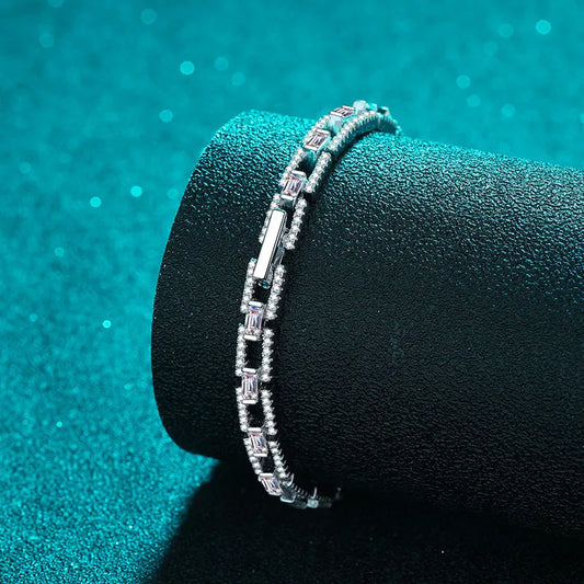 Premium PT950 Platinum Diamond Bracelet
