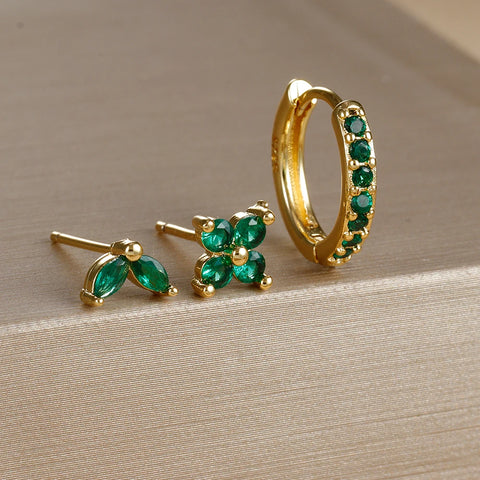 3PCS Stainless Steel Earrings