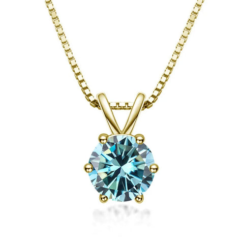 Bague Ringen 100% 925 Sterling Silver 1ct Moissanite Necklace