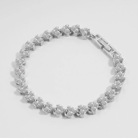 Luxury Roman Crystal Geometric Chain Bracelets