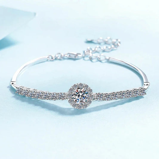 Sparkling Real 2.4ct D Color Moissanite Bracelets