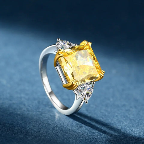 s925 sterling silver fat square colored gemstone
