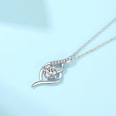Elegant Simplicity Women's Necklace With Moissanite Stone Elegant Silver Jewelry Gift For Women New Arrival Special Offer