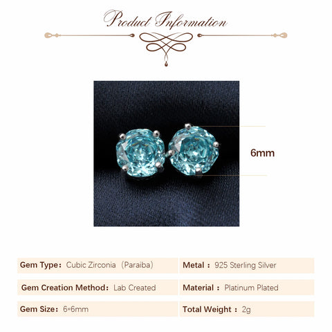 Potiy 2ct 5A Octagon Rose Cut Cubic Zirconia Paraiba