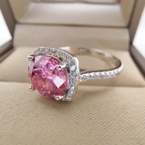 Luomansi Classic Silver Ring Woman 1 2CT