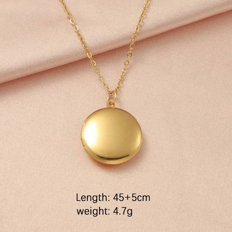 New Fashion Unisex Titanium Steel Necklace Heart Shaped Photo Picture Locket Lover Friend Pendant Chain Jewelry Accessoires