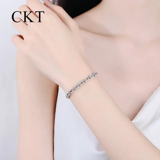 18K White Gold Bangles Pure Fine Jewelry