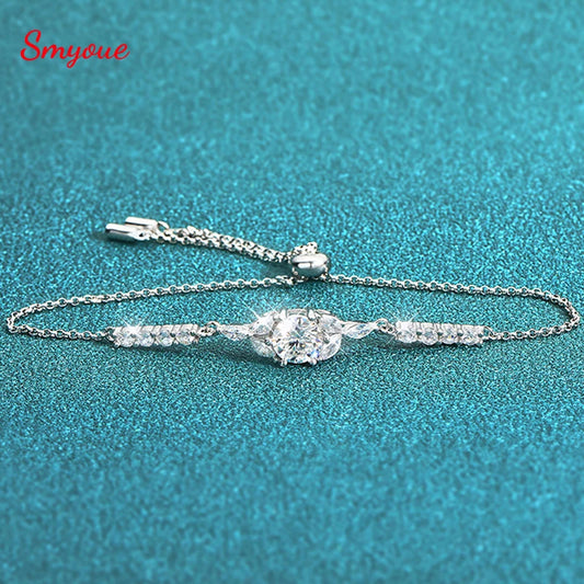 Smyoue 1ct Real Moissanite Bracelets