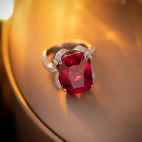 Vinregem 12*16 MM Cushion Cut Ruby