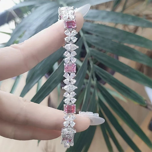 D Color Full Moissanite Diamond Tennis Bracelet