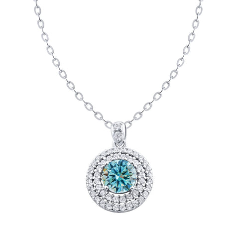 1ct 6.5mm VVS D Color Moissanite Diamond Necklace