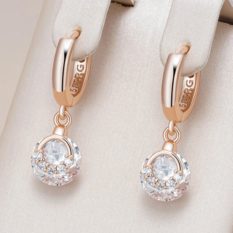 Kinel Hot 585 Rose Gold Color Drop Earrings