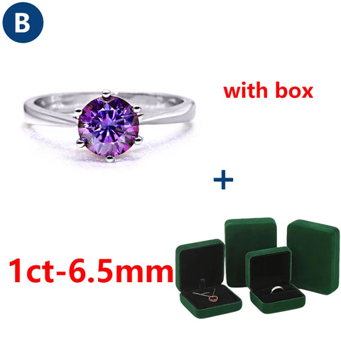 Purple New Elegant Moissanite Diamond Rings