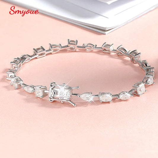 Smyoue 18K Gold Plated All Moissanite