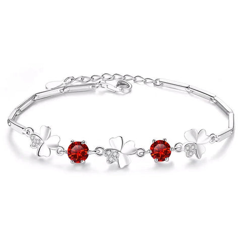 Butterflykiss Four Leaf Clover  Moissanite Bracelet