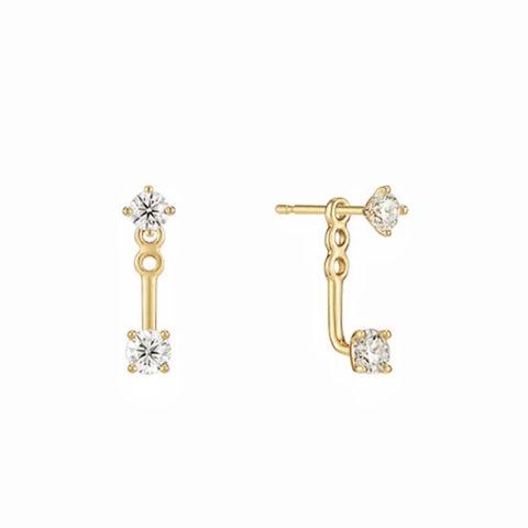 3Pcs Double Crystal Tragus Earring