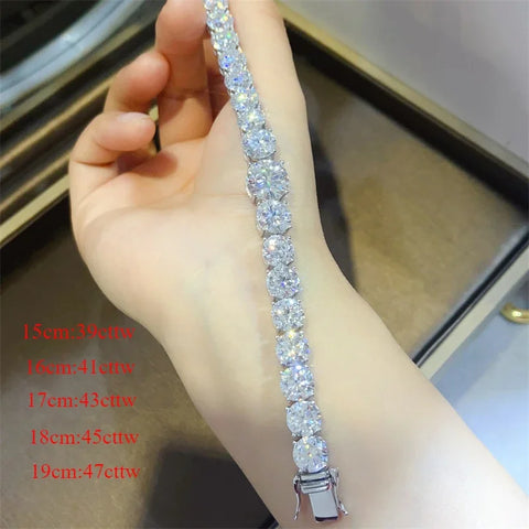 Smyoue 5CT Gradient Moissanite Tennis Bracelets