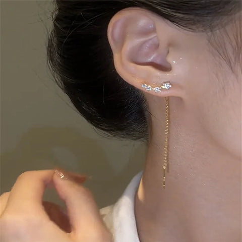 Trendy Long Wire Tassel Thread Chain Climb