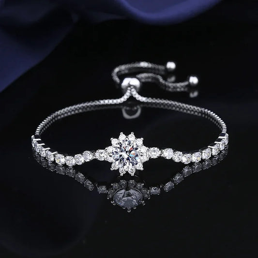 Fashionable Sunflower Zirconia Bracelet