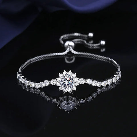 Fashionable Sunflower Zirconia Bracelet