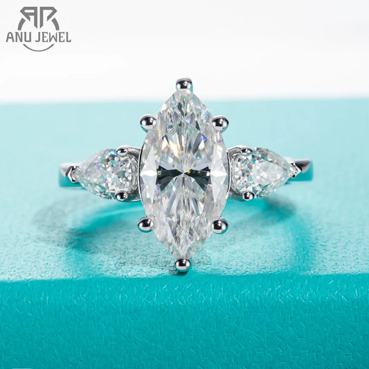 AnuJewel 4cttw Marquise Cut D Color Moissanite