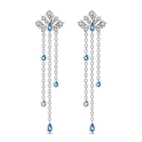 Women's 925 Sterling Silver Snowflake  Earrings