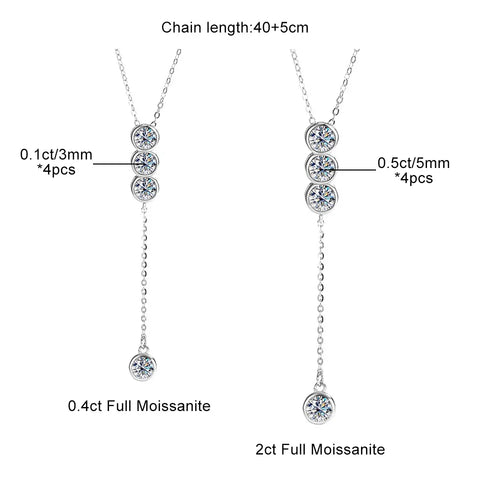 Houtros 3mm/5mm Full Moissanite Necklace