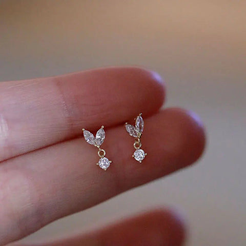 ANENJERY Butterfly Stud Earrings