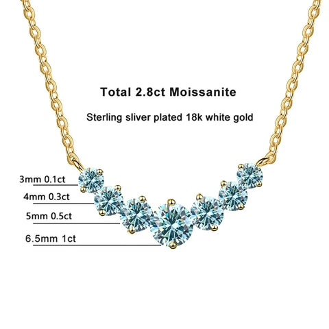JoyceJelly All D VVS1 Moissanite Necklace