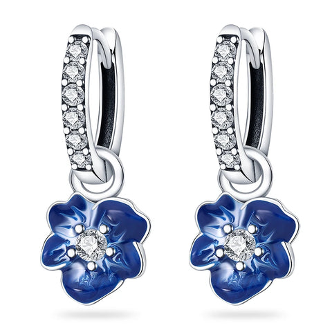 Women's 925 Sterling Silver Snowflake  Earrings