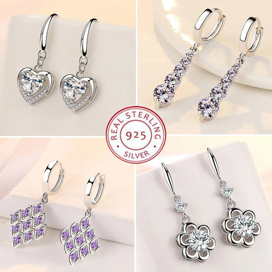 Earrings For Women 925 Sterling Silver Original Charm