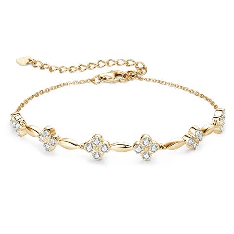 Flower Bracelet Moissanite